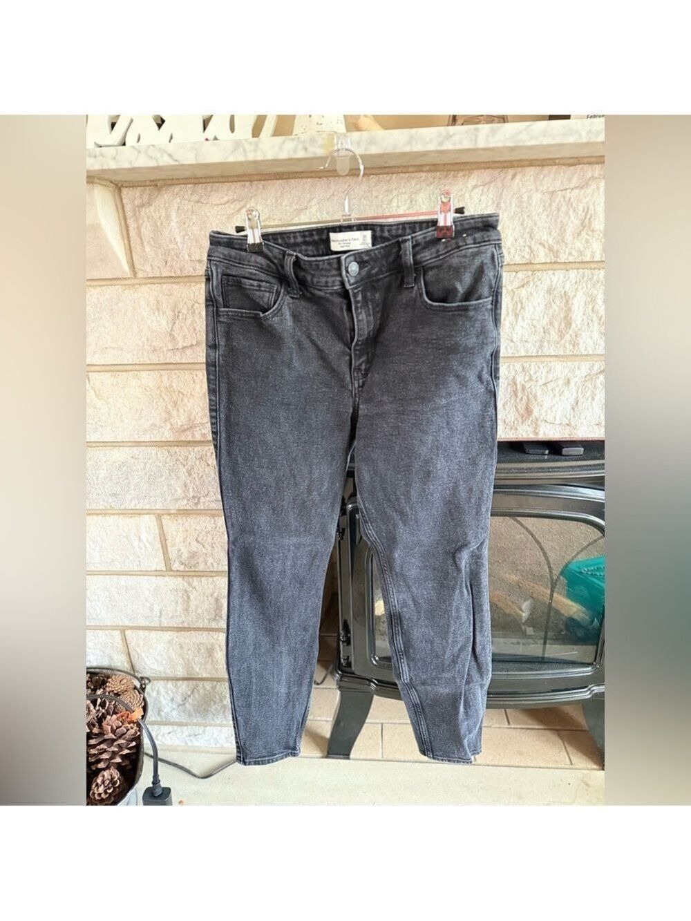 Abercrombie & Fitch Women's Skinny Jeans High Rise Size 30/10R Charcoal Black